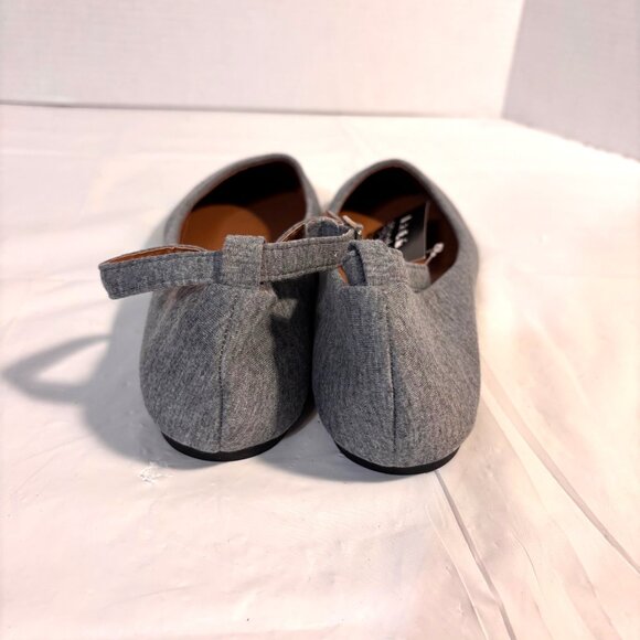 Epicstep Ballet Flats With Ankle Strap Women's 9 Grey Soft Fabric Balletcore - Picture 4 of 8